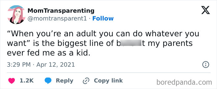 Social media meme about adulthood debunking the myth you can do whatever you want, featured in daily laughs memes.