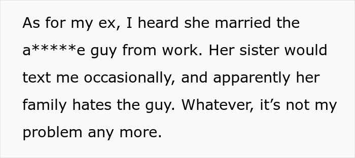 Text excerpt about ex-fiance situation, mentioning family dislike, related to ex-fiance Valentine Day apartment context. Text excerpt about ex-fiance situation, mentioning family dislike, related to ex-fiance Valentine Day apartment context.