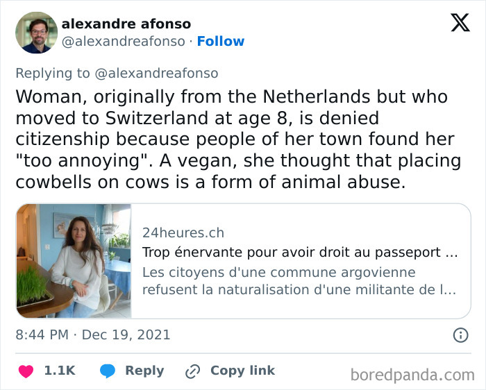 Woman denied citizenship for being too annoying, featured as a main character in a hilarious and unfortunate situation.