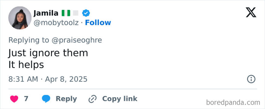 Screenshot of a social media post suggesting to ignore toxic coworkers as a way to deal with toxic coworkers.