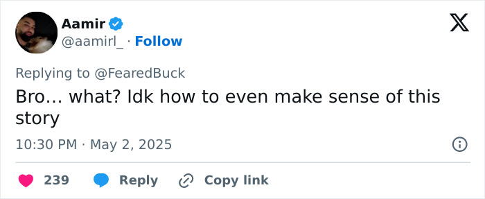 Tweet from user Aamir expressing confusion about a story involving a racist woman and playground incident raising $500K. Tweet from user Aamir expressing confusion about a story involving a racist woman and playground incident raising $500K.