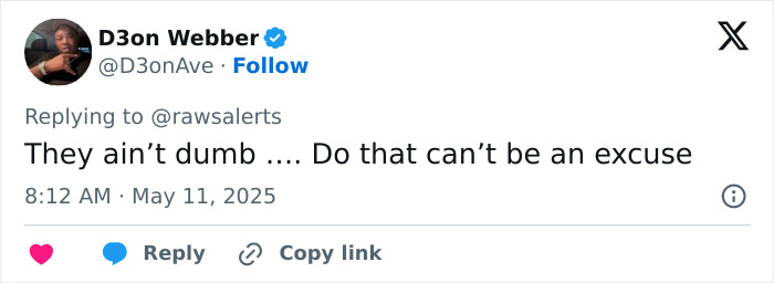Tweet by D3on Webber replying to rawsalerts about refusal to drop weapon involving cops and boys in Minecraft and Star Wars pajamas. Tweet by D3on Webber replying to rawsalerts about refusal to drop weapon involving cops and boys in Minecraft and Star Wars pajamas.