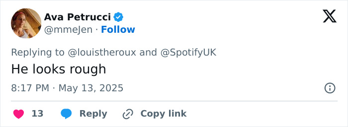 Twitter post by Ava Petrucci commenting on Sean Penn’s rough appearance, expressing concern and alarm from fans. Twitter post by Ava Petrucci commenting on Sean Penn’s rough appearance, expressing concern and alarm from fans.