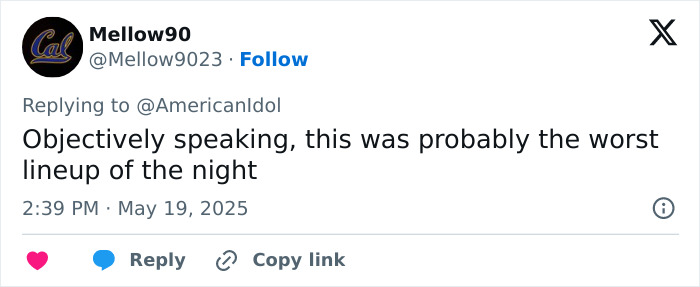 Tweet criticizing a live TV lineup, highlighting harsh reactions to Jessica Simpson’s first performance in 15 years. Tweet criticizing a live TV lineup, highlighting harsh reactions to Jessica Simpson’s first performance in 15 years.