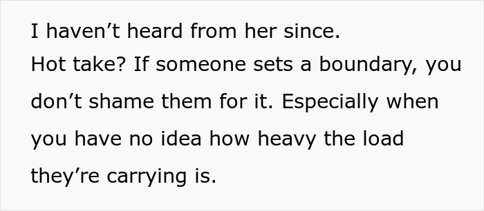 Text excerpt about setting boundaries and understanding emotional load related to being too depressed to babysit. Text excerpt about setting boundaries and understanding emotional load related to being too depressed to babysit.