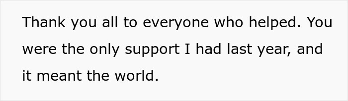 Text expressing gratitude for support received last year, relating to ex-fiance Valentine Day apartment situation. Text expressing gratitude for support received last year, relating to ex-fiance Valentine Day apartment situation.