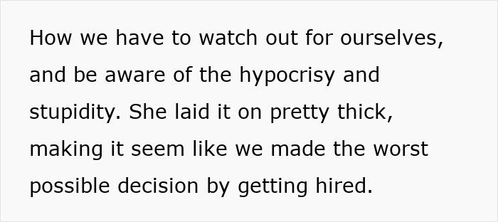 Text about watching out for hypocrisy and stupidity related to a lazy employee with a new boss expecting work. Text about watching out for hypocrisy and stupidity related to a lazy employee with a new boss expecting work.