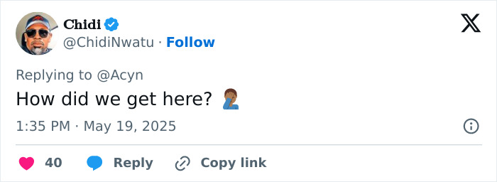 Screenshot of a tweet by Chidi questioning how President Trump's comments about Taylor Swift led to a White House response. Screenshot of a tweet by Chidi questioning how President Trump's comments about Taylor Swift led to a White House response.