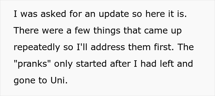 Text excerpt discussing a daughter's refusal to invite bully brother to wedding, leading to family conflict and guests being kicked out. Text excerpt discussing a daughter's refusal to invite bully brother to wedding, leading to family conflict and guests being kicked out.