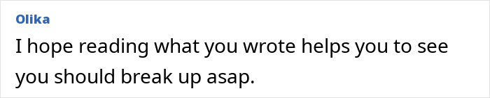 Comment suggesting breakup advice related to guy not quitting bad habits in a relationship after 18 months.