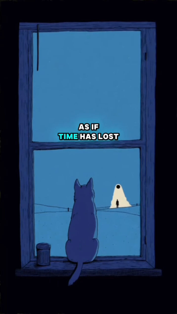 Illustration of a dog looking out a window, capturing emotions dogs experience in the 72 hours after their human passes.