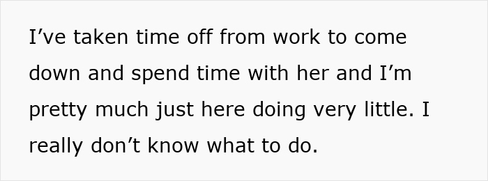 Text from a worried daughter supporting her grieving mom’s new romance but encountering red flags during their first visit.