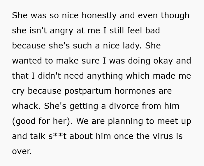 Text message conversation about boyfriend’s secret wife and postpartum emotions before giving birth to his child. Text message conversation about boyfriend’s secret wife and postpartum emotions before giving birth to his child.