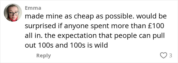 Comment from a user debating whether paying for hen parties has become excessive, expressing surprise at high costs. Comment from a user debating whether paying for hen parties has become excessive, expressing surprise at high costs.