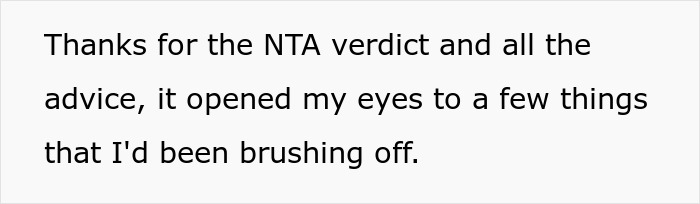 Text message expressing gratitude for the NTA verdict and advice that opened the sender’s eyes to important issues. Text message expressing gratitude for the NTA verdict and advice that opened the sender’s eyes to important issues.