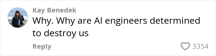 Comment about AI engineers and concerns, highlighting reactions to Google’s AI model creating incredibly realistic videos. Comment about AI engineers and concerns, highlighting reactions to Google’s AI model creating incredibly realistic videos.