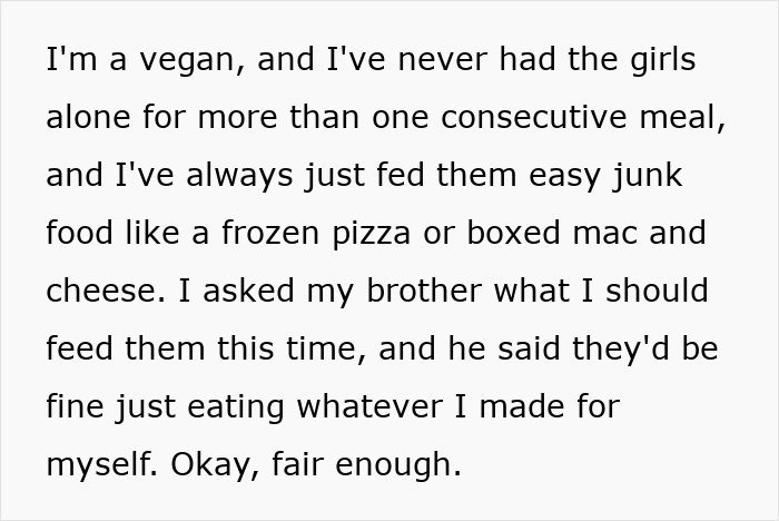 Vegan Watches Nieces For The Weekend, Her Brother Explodes Over What She Fed Them