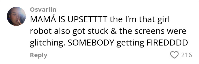 Social media comment about dangerous malfunction at Beyoncé’s show causing robotic glitch and fan concern. Social media comment about dangerous malfunction at Beyoncé’s show causing robotic glitch and fan concern.
