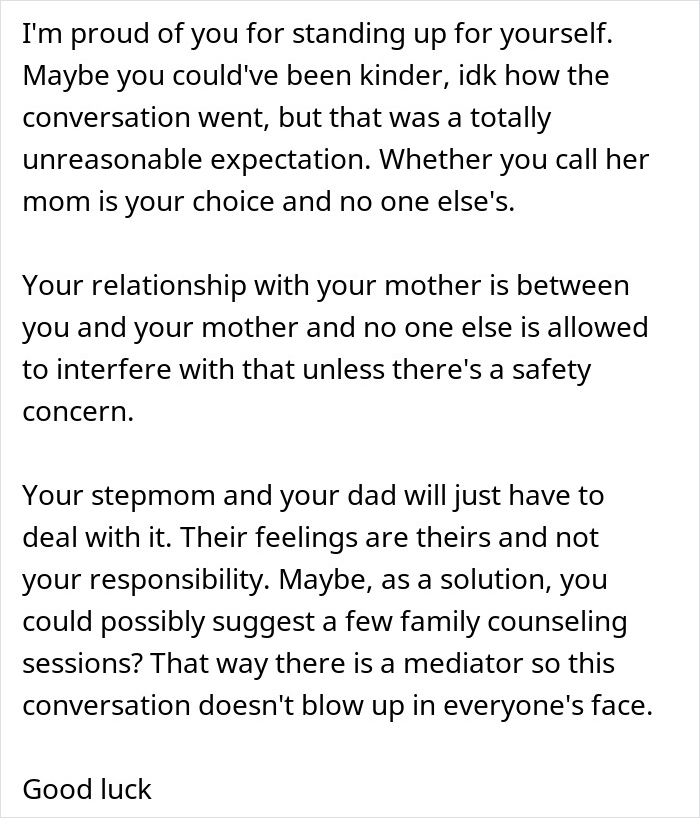Text discussing a teen refusing to be a birthday gift for stepmother, emphasizing personal boundaries and family dynamics. Text discussing a teen refusing to be a birthday gift for stepmother, emphasizing personal boundaries and family dynamics.