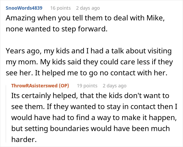 Screenshot of online discussion about a couple going ballistic as daughter refuses to invite bully bro to wedding and kicks them out. Screenshot of online discussion about a couple going ballistic as daughter refuses to invite bully bro to wedding and kicks them out.