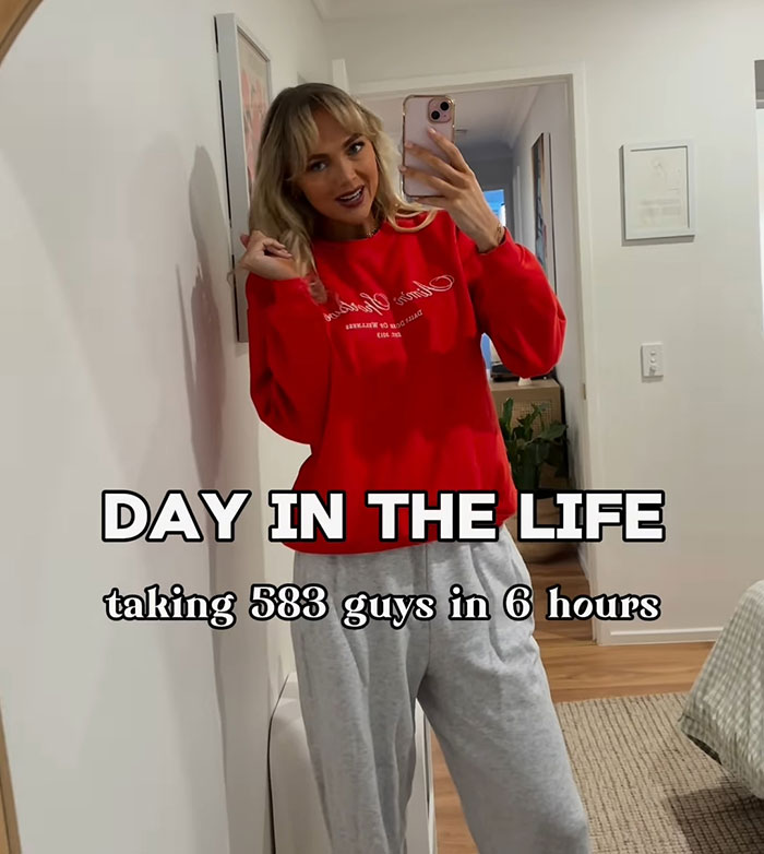 Adult content creator in red sweatshirt shares hospital update after sleeping with 583 men in 6 hours. Adult content creator in red sweatshirt shares hospital update after sleeping with 583 men in 6 hours.