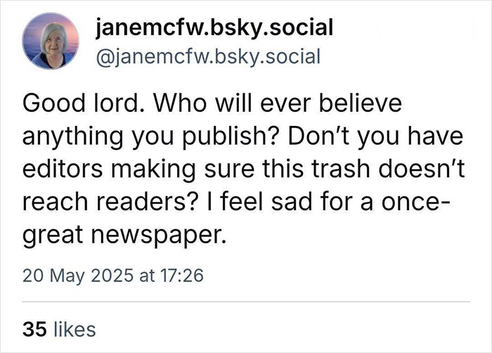 Social media post criticizes 2025 summer reading list in major newspapers for featuring non-existent books. Social media post criticizes 2025 summer reading list in major newspapers for featuring non-existent books.