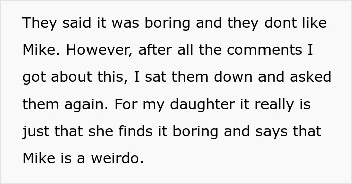 Text excerpt discussing a couple and daughter refusing to invite a bully to wedding, causing conflict and a kick-out. Text excerpt discussing a couple and daughter refusing to invite a bully to wedding, causing conflict and a kick-out.