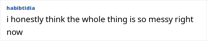 Text post by user habibtidia saying they think the whole situation is messy involving Scarlett Johansson, Ryan Reynolds, and Blake Lively lawsuit. Text post by user habibtidia saying they think the whole situation is messy involving Scarlett Johansson, Ryan Reynolds, and Blake Lively lawsuit.