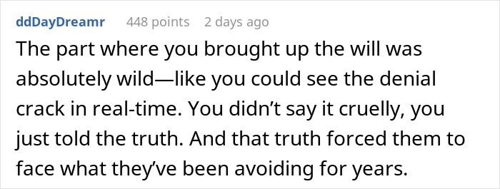 Reddit comment describing a dramatic moment as a couple goes ballistic over daughter refusing to invite bully brother to wedding. Reddit comment describing a dramatic moment as a couple goes ballistic over daughter refusing to invite bully brother to wedding.