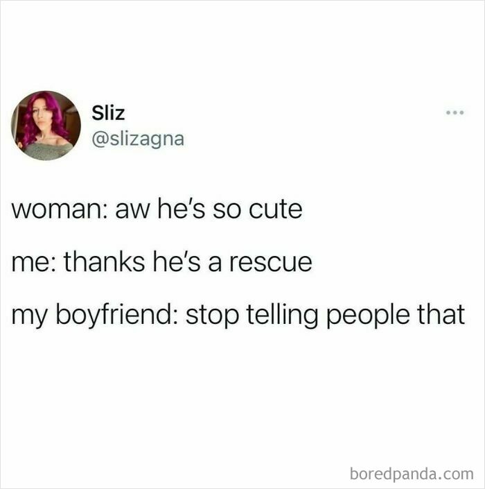 Tweet screenshot with relatable shower feels about rescuing a boyfriend and playful conversation between partners.