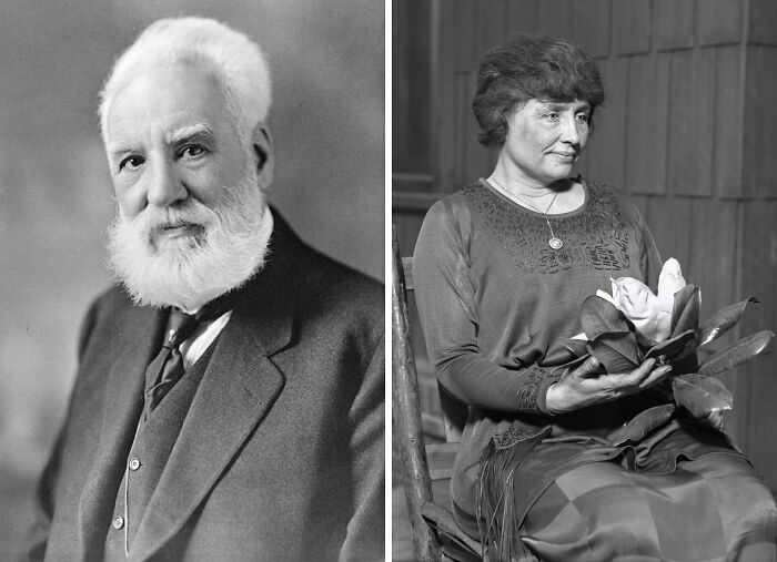 Black and white photos of two historical figures, showcasing unexpected friendships between historical figures.