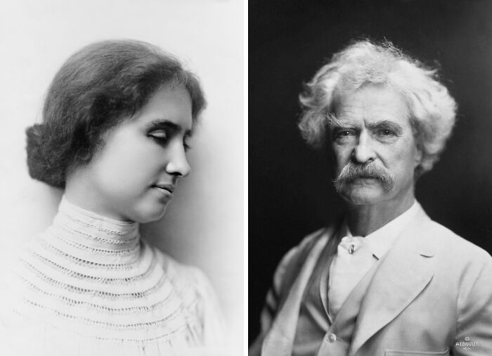 Black and white portraits of two historical figures symbolizing unexpected friendships between historical figures in different eras.