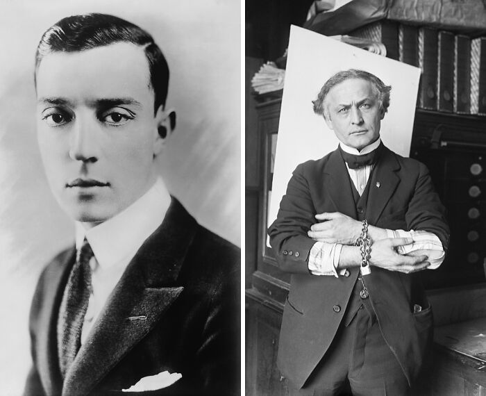 Black and white portraits of two historical figures highlighting unexpected friendships between historical figures.