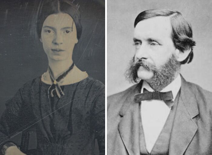 Portraits of two historical figures side by side, illustrating unexpected friendships between historical figures.