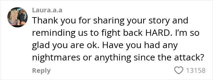 Comment expressing support and gratitude for sharing a woman’s survival story, highlighting discussions on misogyny and gender-based violence. Comment expressing support and gratitude for sharing a woman’s survival story, highlighting discussions on misogyny and gender-based violence.