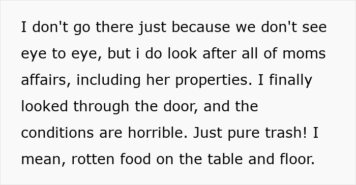 Neglectful mom's filthy home with rotten food, children covered in filth, sister calls authorities for intervention.