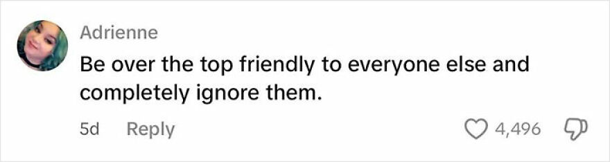 Comment suggesting to be overly friendly to others and ignore toxic coworkers as a way to deal with toxic coworkers.