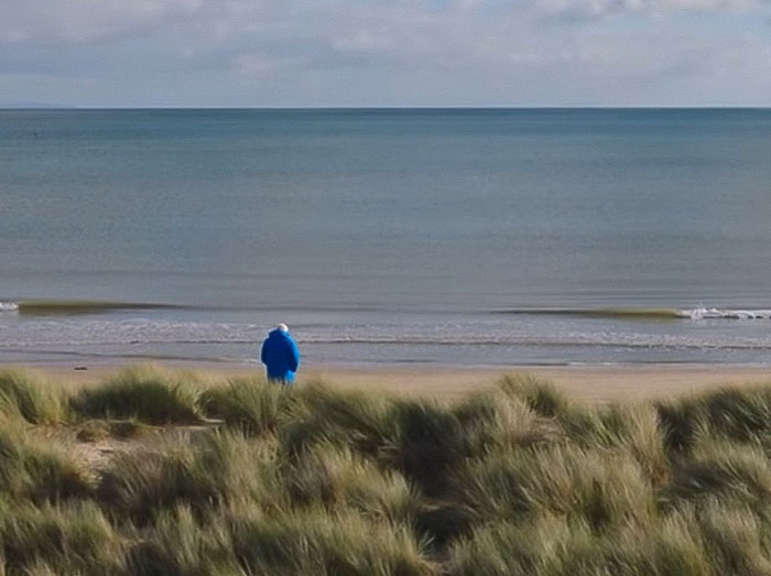 David Attenborough standing alone by the ocean, reflecting near the end of his life, issuing an urgent warning. David Attenborough standing alone by the ocean, reflecting near the end of his life, issuing an urgent warning.