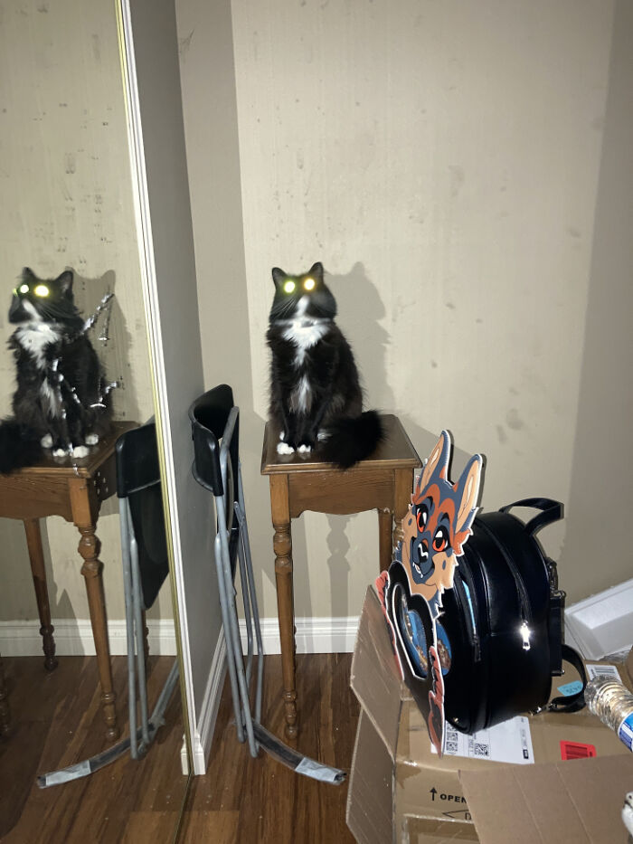 Preacher Seeing Ghosts. I Think My Favorite (And The Creepiest) Part Is That His Glowing Eyes Are Reflected In The Mirror As Well, But Slightly Different Colors!