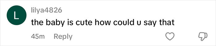 Comment from user lilya4826 defending ET’s baby, calling the baby cute and questioning negative remarks. Comment from user lilya4826 defending ET’s baby, calling the baby cute and questioning negative remarks.
