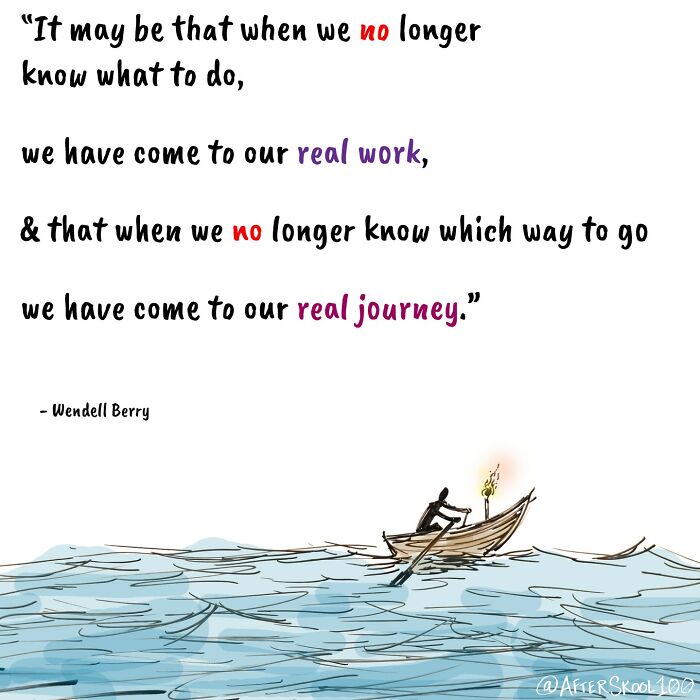 Illustration of a person rowing a boat with a torch on water, exploring philosophy, spirituality, and self-discovery.