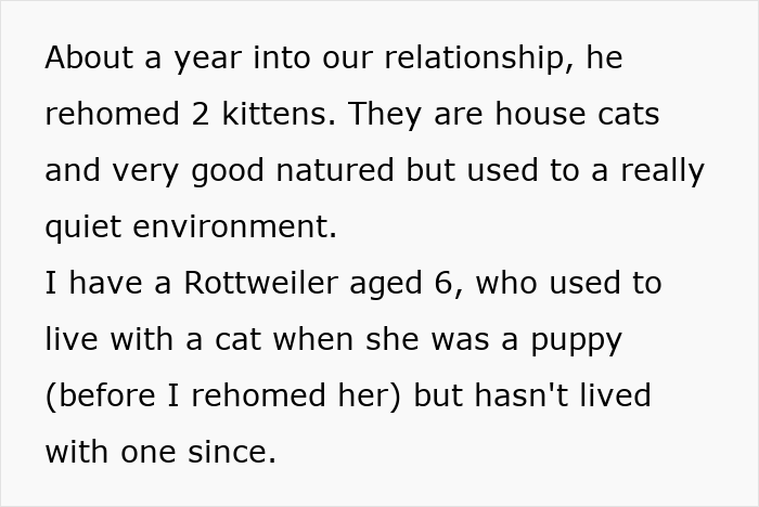 Rottweiler Owner Asks If She&rsquo;s Being Unreasonable To Want To Get Rid Of Fianc&eacute;&rsquo;s Cats