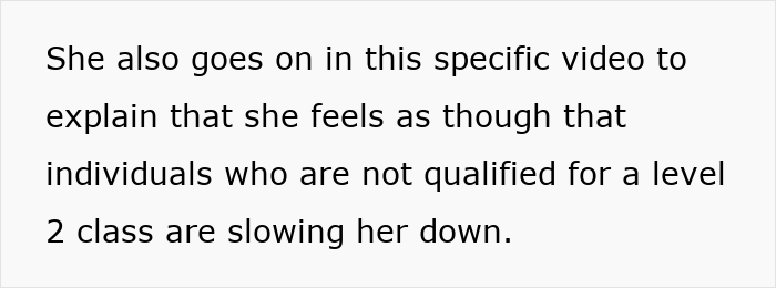 Text about woman addressing people 200 lbs and over doing Pilates and feeling slowed down in a video. Text about woman addressing people 200 lbs and over doing Pilates and feeling slowed down in a video.