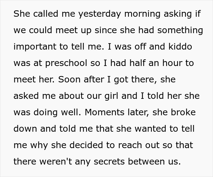 Text excerpt describing a man raising newborn alone and his ex reappearing after three years, seeking forgiveness. Text excerpt describing a man raising newborn alone and his ex reappearing after three years, seeking forgiveness.