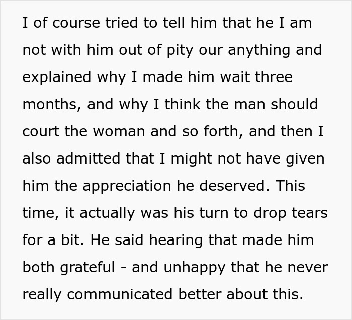 Text excerpt about a woman explaining her feelings leading to her husband's emotional response after being hit on for the first time. Text excerpt about a woman explaining her feelings leading to her husband's emotional response after being hit on for the first time.