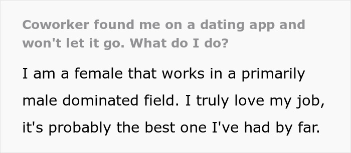 Woman watches in horror as loudmouth coworker exposes her private dating profile in a busy office setting. Woman watches in horror as loudmouth coworker exposes her private dating profile in a busy office setting.