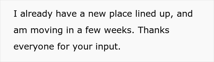 Middle-aged woman with shopping habit reading a message about moving out after stealing roommate’s food frustrations.