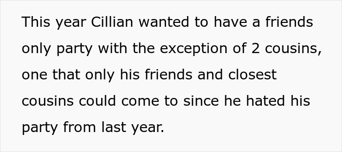 Lady excludes nephew from son's birthday party after last year's incident, sparking fatphobia accusations from sister. Lady excludes nephew from son's birthday party after last year's incident, sparking fatphobia accusations from sister.