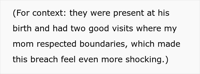 Text excerpt discussing the challenge of keeping son away from grandmother after she fed custard against boundaries. Text excerpt discussing the challenge of keeping son away from grandmother after she fed custard against boundaries.