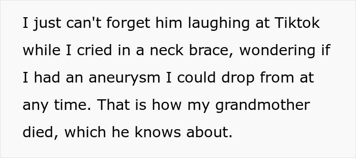 Wife scared and bruised in ER, emotionally checked out while husband is busy on TikTok and ordering takeout. Wife scared and bruised in ER, emotionally checked out while husband is busy on TikTok and ordering takeout.